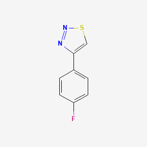 4-(4-Fluorophenyl)-1,2,3-thiadiazole chemical structure (CAS 40788-81-6)