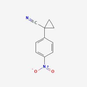 1-(4-Nitrophenyl)cyclopropanecarbonitrile chemical structure (CAS 408328-42-7)