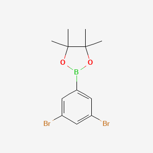 2-(3,5-Dibromophenyl)-4,4,5,5-tetramethyl-1,3,2-dioxaborolane chemical structure (CAS 408492-26-2)