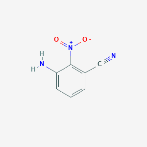 3-Amino-2-nitrobenzonitrile chemical structure (CAS 408502-45-4)