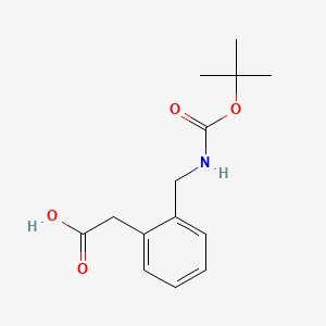 2-(Boc-aminomethyl)phenylacetic Acid chemical structure (CAS 40851-66-9)