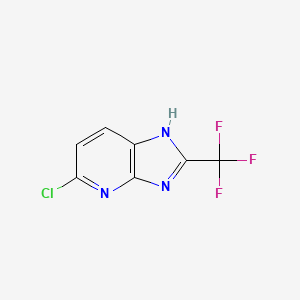 5-Chloro-2-(trifluoromethyl)-3H-imidazo[4,5-b]pyridine chemical structure (CAS 40851-96-5)