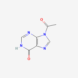 9-Acetyl-1H-purin-6(9H)-one chemical structure (CAS 408531-05-5)