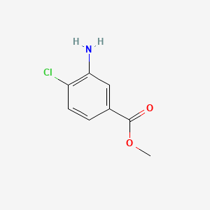 Methyl 3-amino-4-chlorobenzoate chemical structure (CAS 40872-87-5)