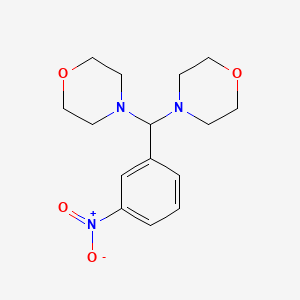 4,4'-((3-Nitrophenyl)methylene)dimorpholine chemical structure (CAS 40891-03-0)