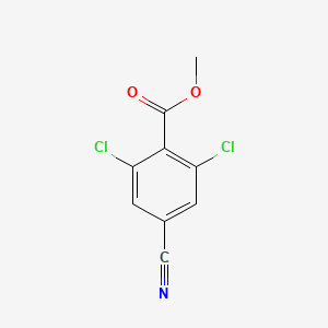 Methyl 2,6-dichloro-4-cyanobenzoate chemical structure (CAS 409127-32-8)