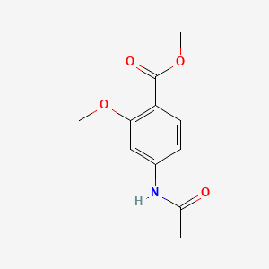 Methyl 4-acetamido-2-methoxybenzoate chemical structure (CAS 4093-29-2)