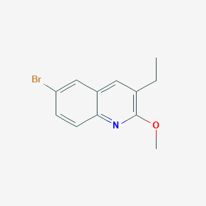 6-Bromo-3-ethyl-2-methoxyquinoline chemical structure (CAS 409346-71-0)