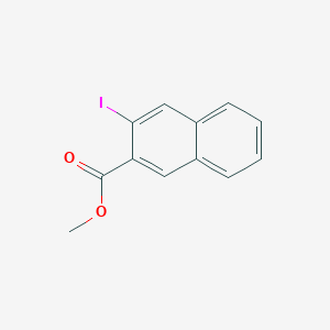 Methyl 3-iodonaphthalene-2-carboxylate chemical structure (CAS 409369-87-5)