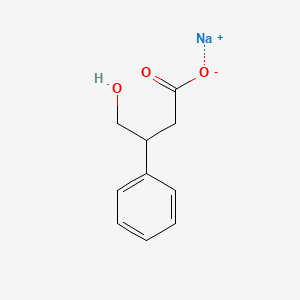 Sodium 4-hydroxy-3-phenylbutanoate chemical structure (CAS 40951-19-7)