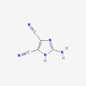 2-Amino-1H-imidazole-4,5-dicarbonitrile chemical structure (CAS 40953-34-2)