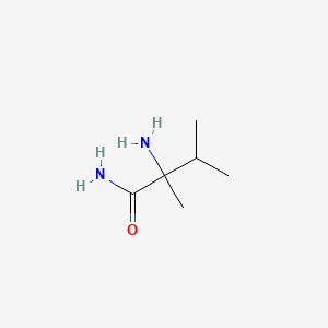 2-Amino-2,3-dimethylbutyramide chemical structure (CAS 40963-14-2)