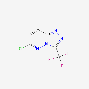 6-Chloro-3-(trifluoromethyl)-[1,2,4]triazolo[4,3-b]pyridazine chemical structure (CAS 40971-95-7)