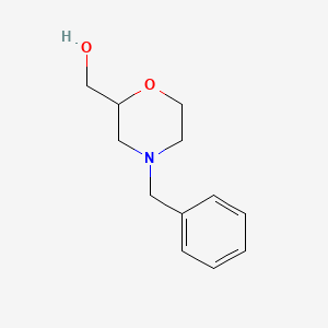 (4-Benzylmorpholin-2-yl)methanol chemical structure (CAS 40987-24-4)
