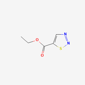 Ethyl 1,2,3-thiadiazole-5-carboxylate chemical structure (CAS 4100-14-5)