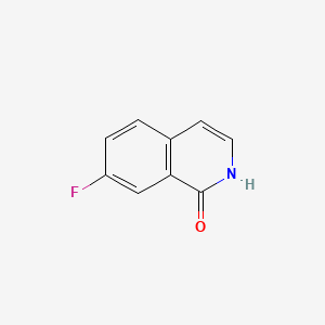 7-Fluoroisoquinolin-1(2H)-one chemical structure (CAS 410086-27-0)