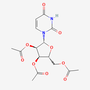 (2R,3R,4R,5R)-2-(Acetoxymethyl)-5-(2,4-dioxo-3,4-dihydropyrimidin-1(2H)-yl)tetrahydrofuran-3,4-diyl diacetate chemical structure (CAS 4105-38-8)