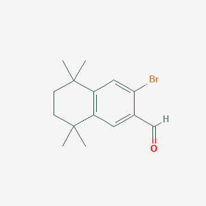 3-Bromo-5,5,8,8-tetramethyl-5,6,7,8-tetrahydronaphthalene-2-carbaldehyde chemical structure (CAS 410528-63-1)