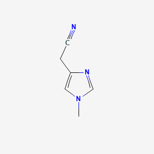 2-(1-Methyl-1H-imidazol-4-yl)acetonitrile chemical structure (CAS 41065-00-3)