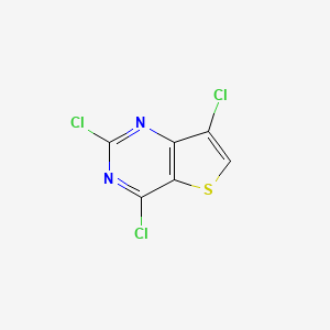 2,4,7-Trichlorothieno[3,2-d]pyrimidine chemical structure (CAS 41102-27-6)