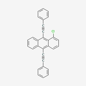 1-Chloro-9,10-bis(phenylethynyl)anthracene chemical structure (CAS 41105-35-5)