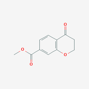 Methyl 4-oxochroman-7-carboxylate chemical structure (CAS 41118-21-2)
