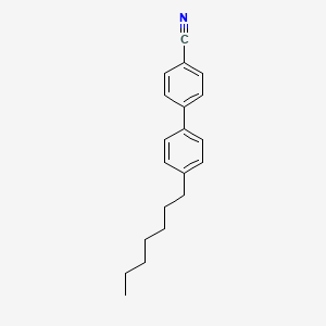 4'-Heptyl-[1,1'-biphenyl]-4-carbonitrile chemical structure (CAS 41122-71-8)