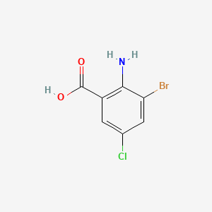 2-Amino-3-bromo-5-chlorobenzoic acid chemical structure (CAS 41198-02-1)