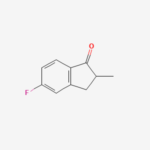 5-Fluoro-2-methyl-2,3-dihydro-1H-inden-1-one chemical structure (CAS 41201-58-5)