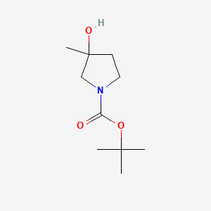 tert-Butyl 3-hydroxy-3-methylpyrrolidine-1-carboxylate chemical structure (CAS 412278-02-5)