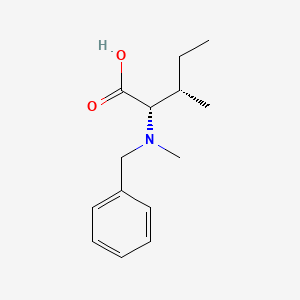 (2S,3S)-2-(Benzyl(methyl)amino)-3-methylpentanoic acid chemical structure (CAS 4125-97-7)