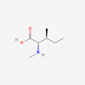 (2S,3S)-3-Methyl-2-(methylamino)pentanoic acid chemical structure (CAS 4125-98-8)