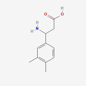 3-Amino-3-(3,4-dimethylphenyl)propanoic acid chemical structure (CAS 412925-16-7)