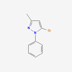 5-Bromo-3-methyl-1-phenyl-1H-pyrazole chemical structure (CAS 41327-15-5)