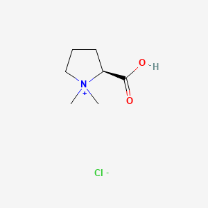 (S)-2-Carboxy-1,1-dimethylpyrrolidin-1-ium chloride chemical structure (CAS 4136-37-2)