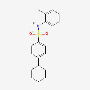 4-Cyclohexyl-N-(o-tolyl)benzenesulfonamide chemical structure (CAS 413605-11-5)