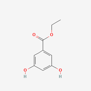 Ethyl 3,5-dihydroxybenzoate chemical structure (CAS 4142-98-7)
