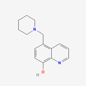 5-(Piperidin-1-ylmethyl)quinolin-8-ol chemical structure (CAS 41455-83-8)