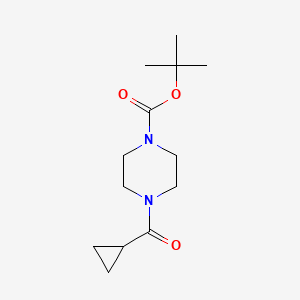tert-Butyl 4-(cyclopropanecarbonyl)piperazine-1-carboxylate chemical structure (CAS 414910-15-9)