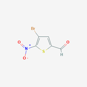 4-Bromo-5-nitrothiophene-2-carbaldehyde chemical structure (CAS 41498-07-1)