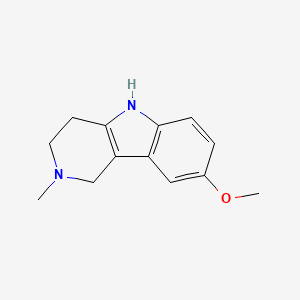8-Methoxy-2-methyl-2,3,4,5-tetrahydro-1H-pyrido[4,3-b]indole chemical structure (CAS 41505-84-4)