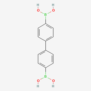[1,1'-Biphenyl]-4,4'-diyldiboronic acid chemical structure (CAS 4151-80-8)