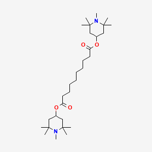 Bis(1,2,2,6,6-pentamethylpiperidin-4-yl) decanedioate chemical structure (CAS 41556-26-7)