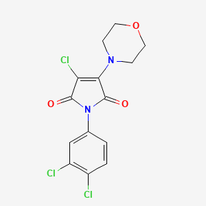 3-Chloro-1-(3,4-dichlorophenyl)-4-morpholino-1H-pyrrole-2,5-dione chemical structure (CAS 415713-60-9)