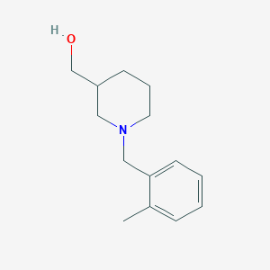 (1-(2-Methylbenzyl)piperidin-3-yl)methanol chemical structure (CAS 415716-13-1)