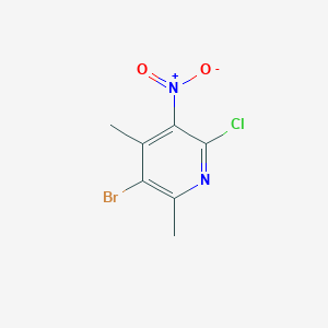 3-Bromo-6-chloro-2,4-dimethyl-5-nitropyridine chemical structure (CAS 415907-79-8)