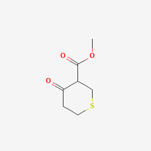 Methyl 4-oxotetrahydro-2H-thiopyran-3-carboxylate chemical structure (CAS 4160-61-6)