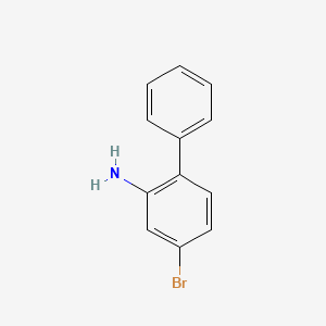 4-Bromo-[1,1'-biphenyl]-2-amine chemical structure (CAS 41604-22-2)