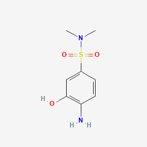 4-Amino-3-hydroxy-N,N-dimethylbenzenesulfonamide chemical structure (CAS 41608-75-7)