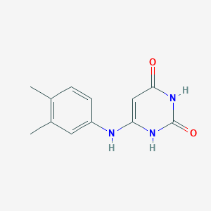 6-((3,4-Dimethylphenyl)amino)pyrimidine-2,4(1H,3H)-dione chemical structure (CAS 41648-10-6)